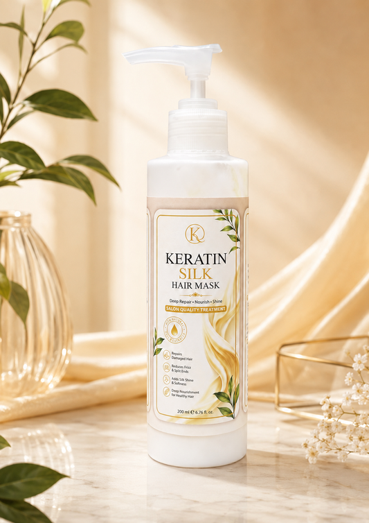 Keratin Silk Hair Mask – Deep Repair & Nourishment (200ml)