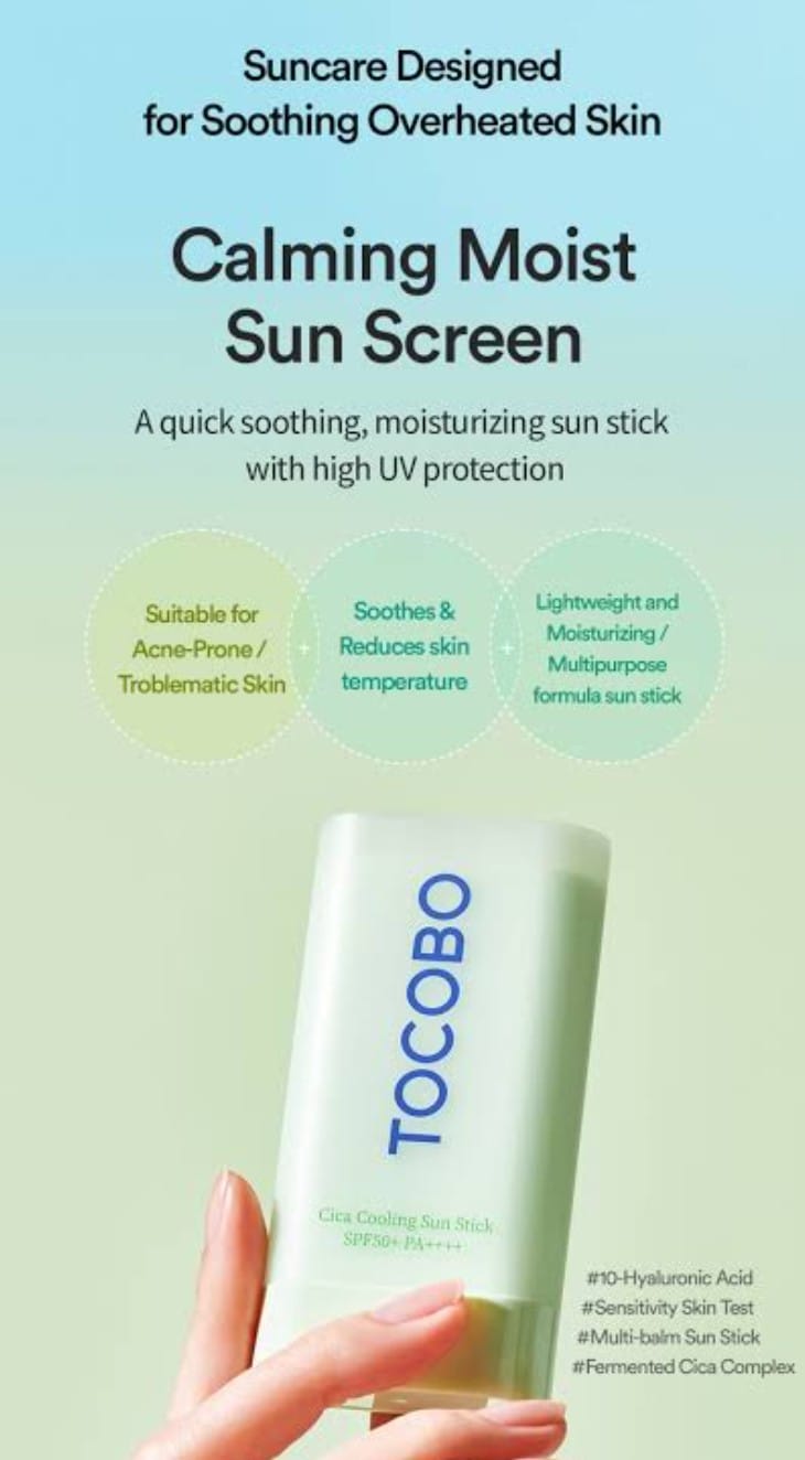 TOCOBO Cotton Soft Sun Stick Green SPF50+ PA++++